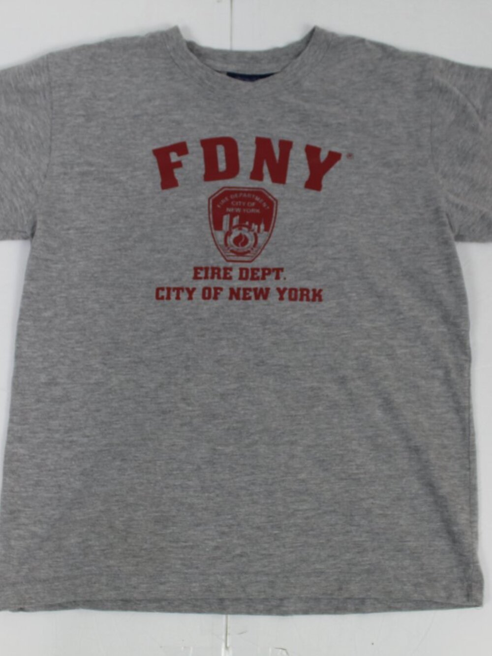 FDNY Fire Department Gray Tshirt Youth Medium City Of New York Graphic